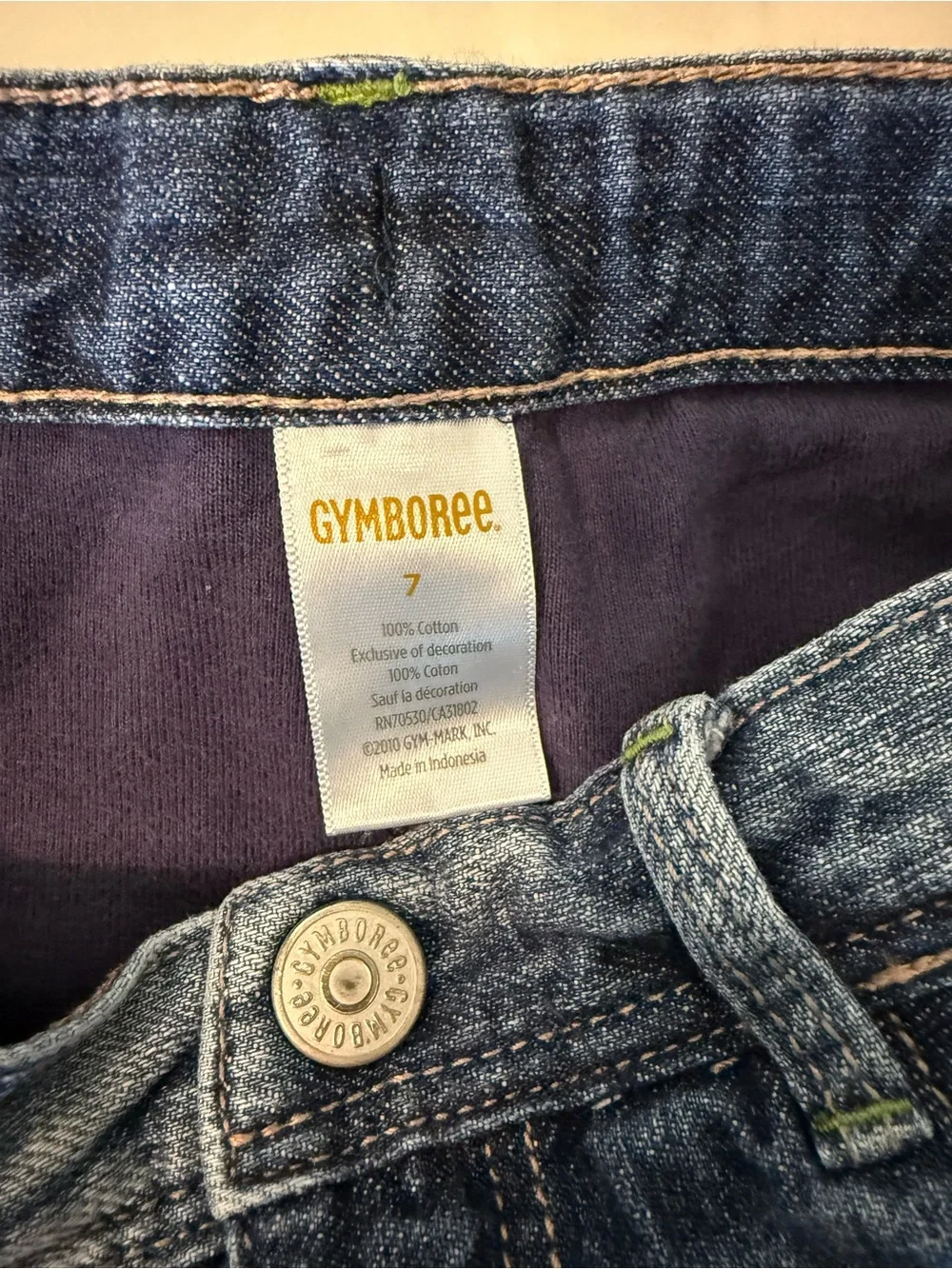 Gymboree Blue Denim Girls' Skirt with Colorful Button Embellishments
